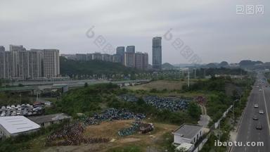 4K原素材废弃的共享单车堆积场